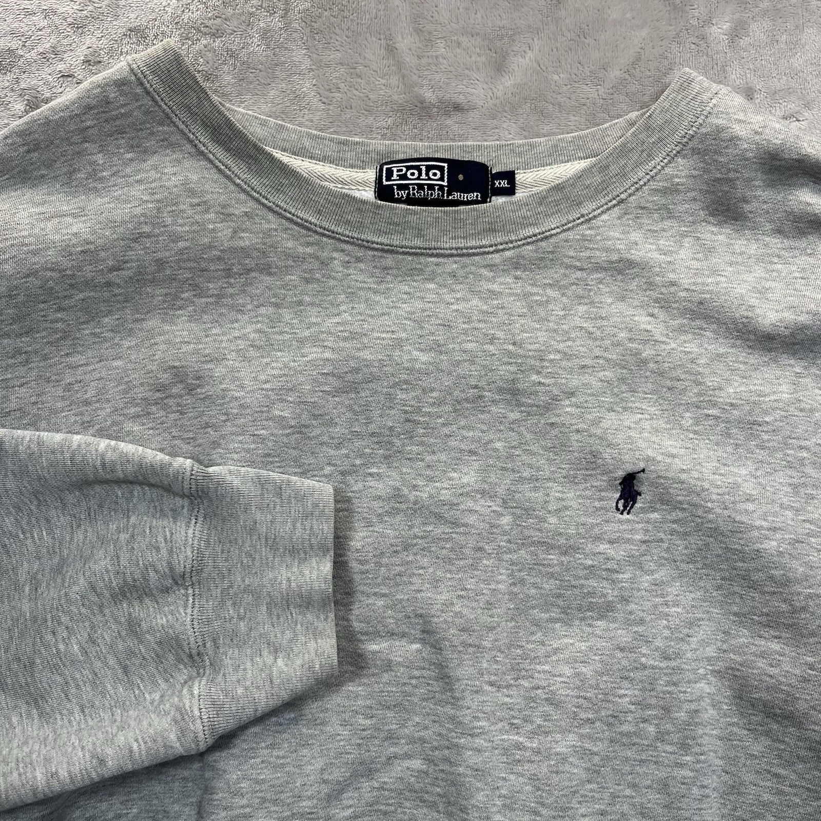 Polo Ralph Lauren Mens 2xl Embroidered Logo Crewneck Sweater Gray